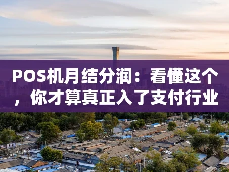 重庆POS机月结分润：看懂这个，你才算真正入了支付行业的门
