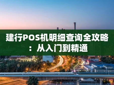 重庆建行POS机明细查询全攻略：从入门到精通