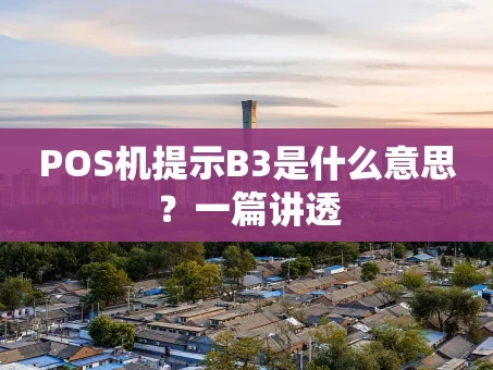 重庆POS机提示B3是什么意思？一篇讲透