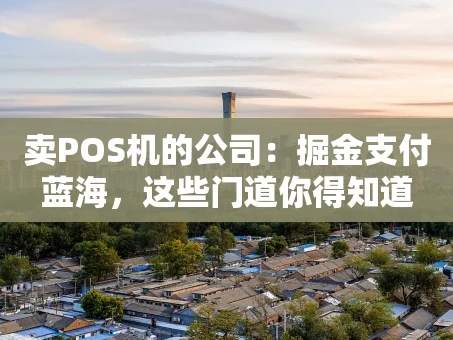 重庆卖POS机的公司：掘金支付蓝海，这些门道你得知道