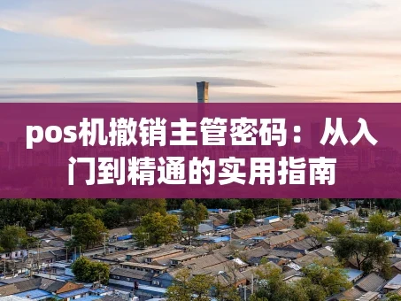 重庆pos机撤销主管密码：从入门到精通的实用指南