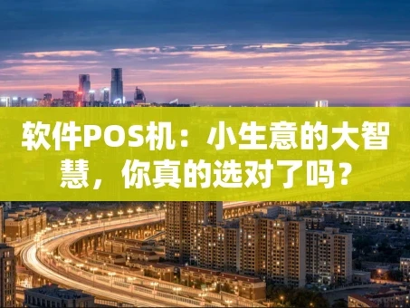 重庆软件POS机：小生意的大智慧，你真的选对了吗？