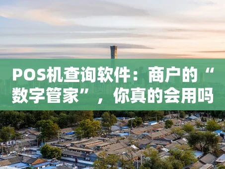 重庆POS机查询软件：商户的“数字管家”，你真的会用吗？