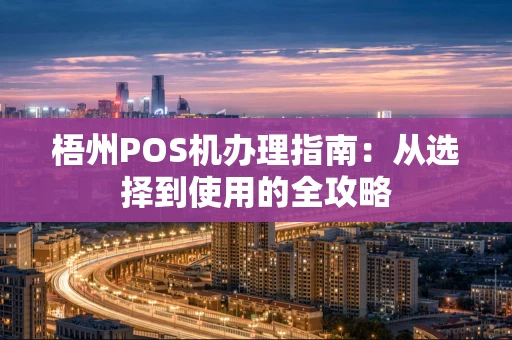 梧州POS机办理指南：从选择到使用的全攻略