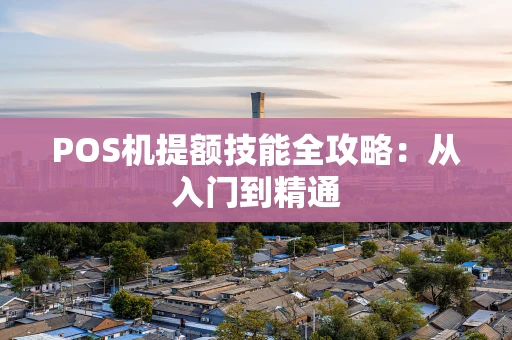 POS机提额技能全攻略：从入门到精通