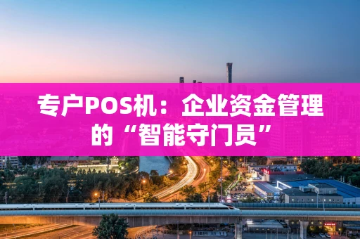 专户POS机：企业资金管理的“智能守门员”