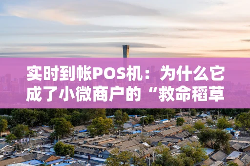实时到帐POS机：为什么它成了小微商户的“救命稻草”？
