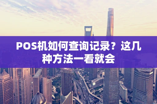 POS机如何查询记录?这几种方法一看就会 POS机如何查询记录?这几种方法一看就会