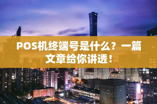 POS机终端号是什么？一篇文章给你讲透！