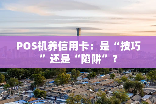 POS机养信用卡:是“技巧”还是“陷阱”? POS机养信用卡:是“技巧”还是“陷阱”?