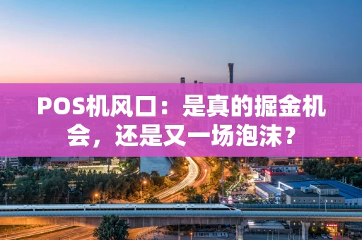 POS机风口：是真的掘金机会，还是又一场泡沫？