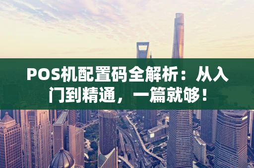 POS机配置码全解析：从入门到精通，一篇就够！