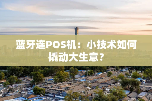 蓝牙连POS机:小技术如何撬动大生意? 蓝牙连POS机:小技术如何撬动大生意?