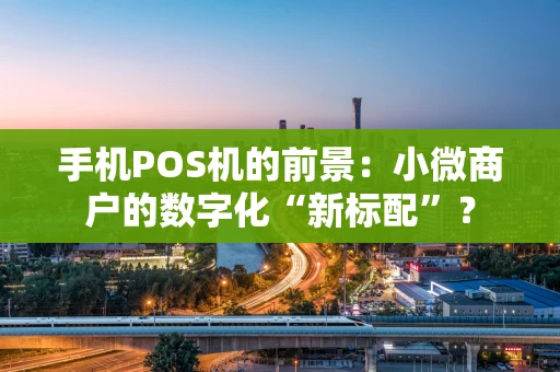 手机POS机的前景：小微商户的数字化“新标配”？