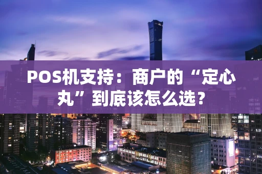 POS机支持：商户的“定心丸”到底该怎么选？