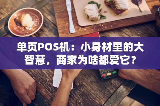 单页POS机：小身材里的大智慧，商家为啥都爱它？