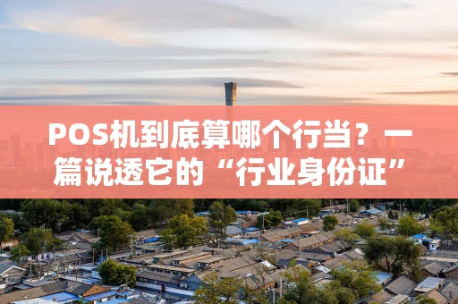 POS机到底算哪个行当？一篇说透它的“行业身份证”