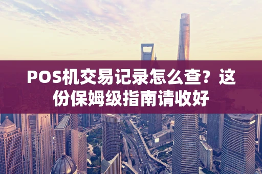 POS机交易记录怎么查？这份保姆级指南请收好