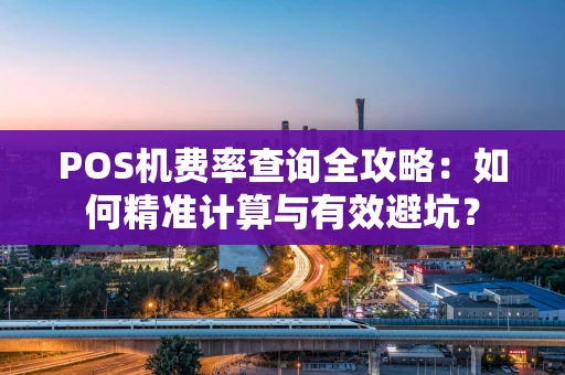 POS机费率查询全攻略：如何精准计算与有效避坑？
