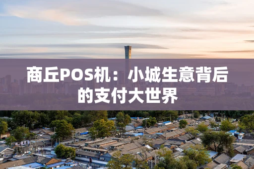 商丘POS机：小城生意背后的支付大世界