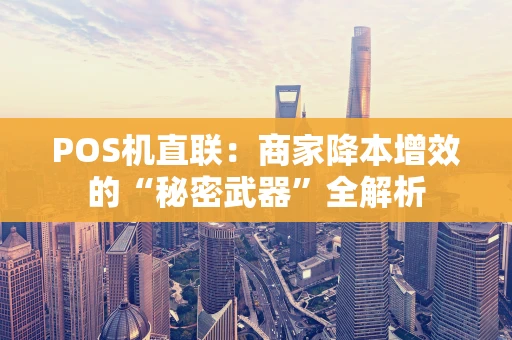 POS机直联：商家降本增效的“秘密武器”全解析