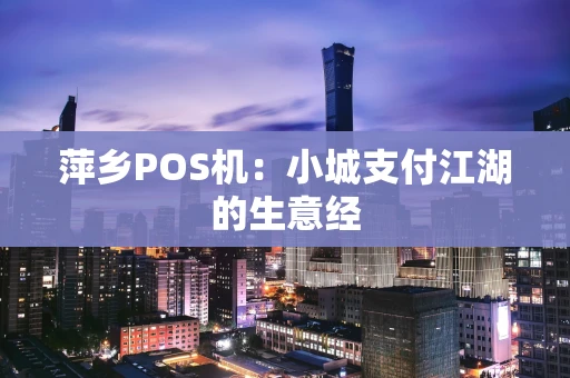 萍乡POS机：小城支付江湖的生意经