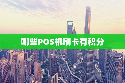 哪些POS机刷卡有积分