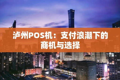 泸州POS机：支付浪潮下的商机与选择