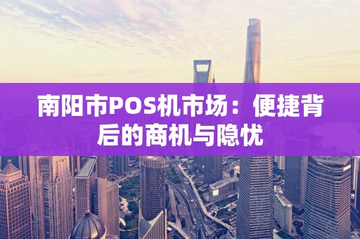 南阳市POS机市场：便捷背后的商机与隐忧