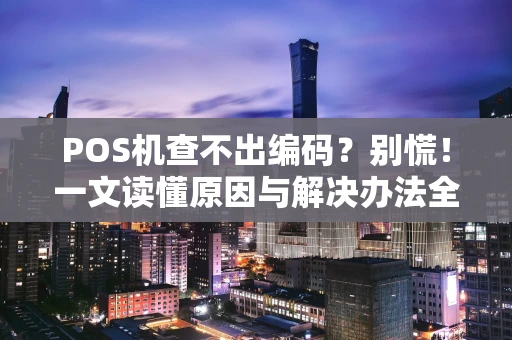 POS机查不出编码？别慌！一文读懂原因与解决办法全攻略