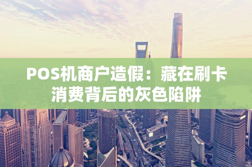POS机商户造假:藏在刷卡消费背后的灰色陷阱 POS机商户造假:藏在刷卡消费背后的灰色陷阱