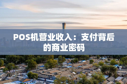 POS机营业收入:支付背后的商业密码 POS机营业收入:支付背后的商业密码