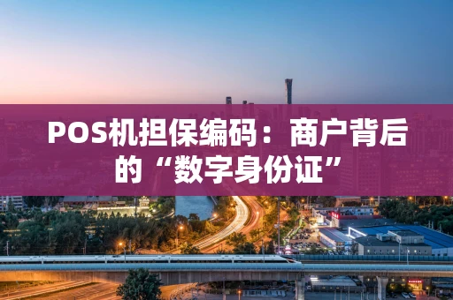 POS机担保编码:商户背后的“数字身份证” POS机担保编码:商户背后的“数字身份证”