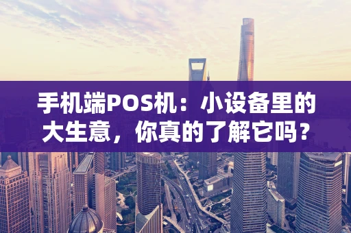 手机端POS机：小设备里的大生意，你真的了解它吗？