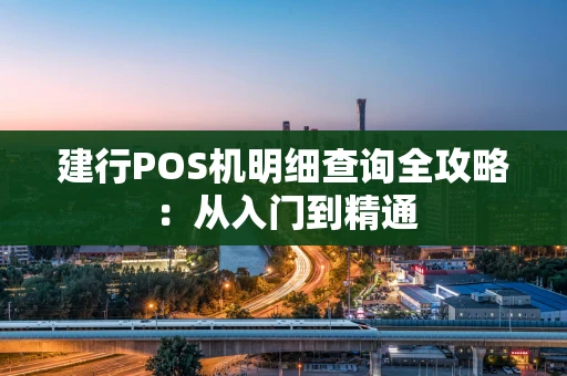 建行POS机明细查询全攻略:从入门到精通 建行POS机明细查询全攻略:从入门到精通