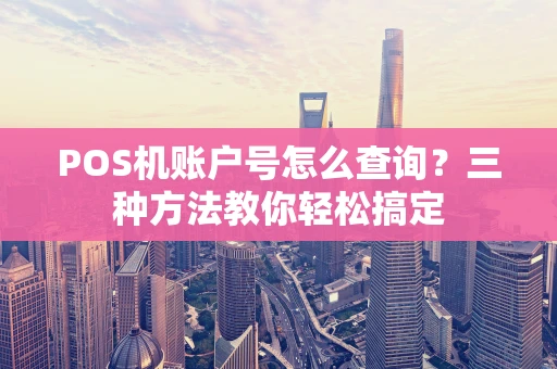 POS机账户号怎么查询？三种方法教你轻松搞定
