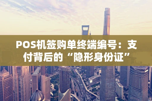POS机签购单终端编号：支付背后的“隐形身份证”