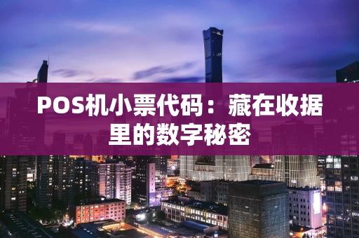 POS机小票代码：藏在收据里的数字秘密
