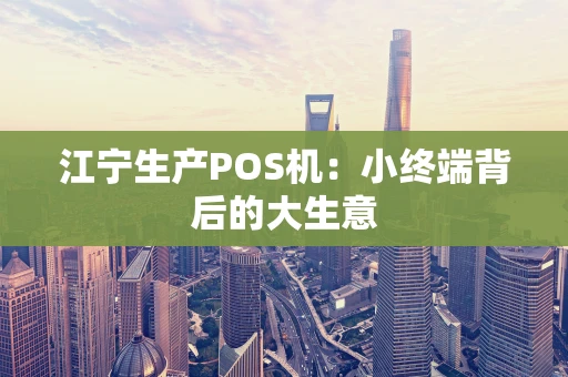 江宁生产POS机：小终端背后的大生意
