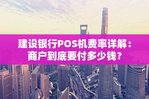 建设银行POS机费率详解：商户到底要付多少钱？