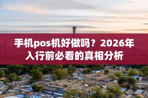 手机pos机好做吗？2026年入行前必看的真相分析