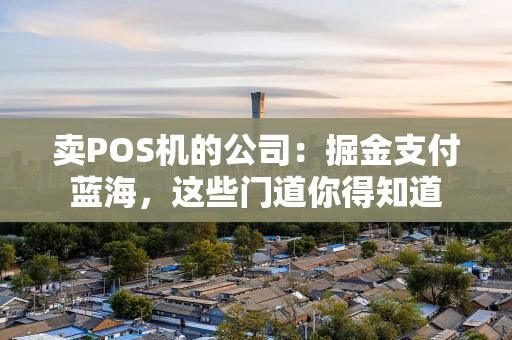 卖POS机的公司：掘金支付蓝海，这些门道你得知道