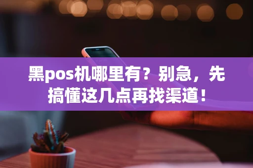 黑pos机哪里有？别急，先搞懂这几点再找渠道！