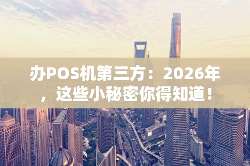 办POS机第三方：2026年，这些小秘密你得知道！