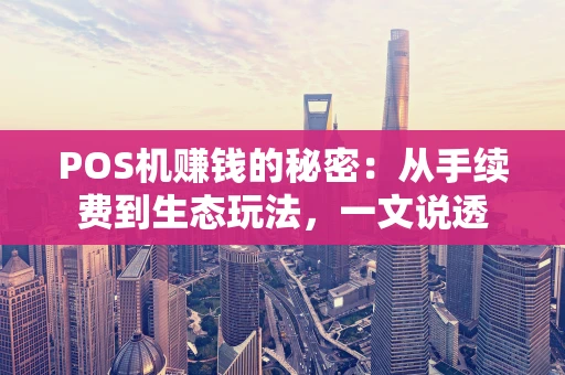 POS机赚钱的秘密：从手续费到生态玩法，一文说透