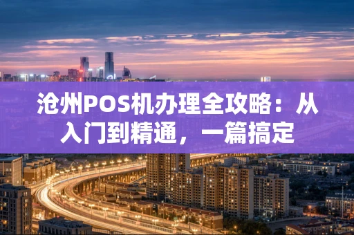 沧州POS机办理全攻略：从入门到精通，一篇搞定