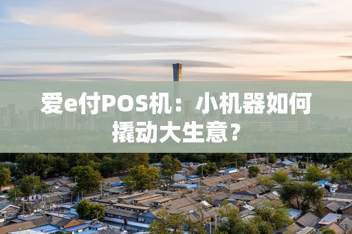 爱e付POS机：小机器如何撬动大生意？