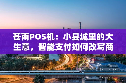 苍南POS机：小县城里的大生意，智能支付如何改写商业版图？