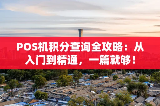 POS机积分查询全攻略：从入门到精通，一篇就够！