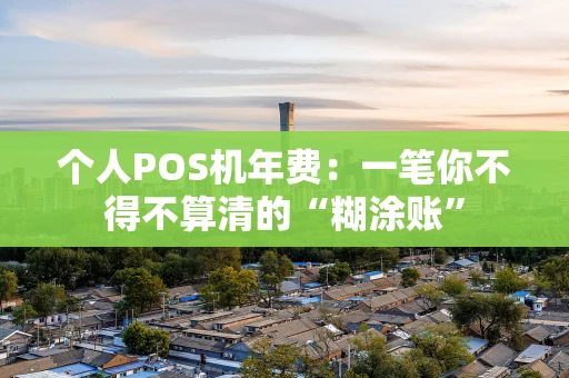 个人POS机年费：一笔你不得不算清的“糊涂账”